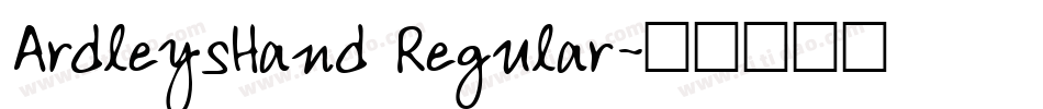 ArdleysHand Regular字体转换